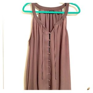 Grey Georgette Button Down Halter Top Blouse